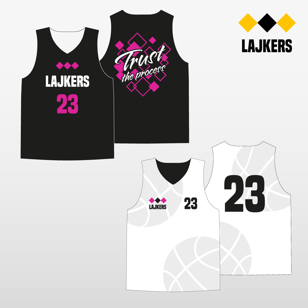 Dwustronna koszulka treningowa z różowym akcentem